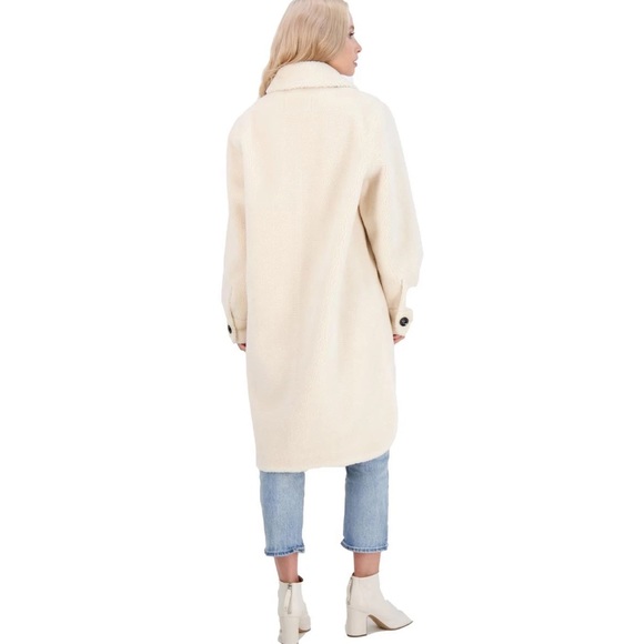 NWT Rebecca Minkoff Harper Wool Plush Button Down Coat L - Picture 6 of 13